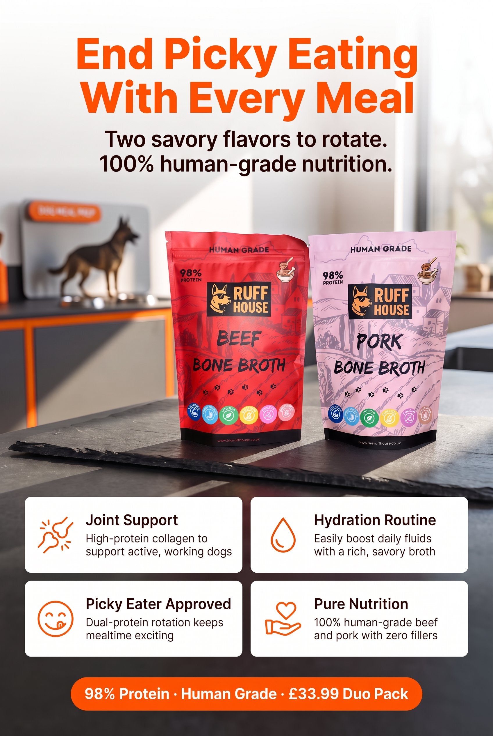Ruffhouse Bone Broth Power Pack – Beef + Pork Duo