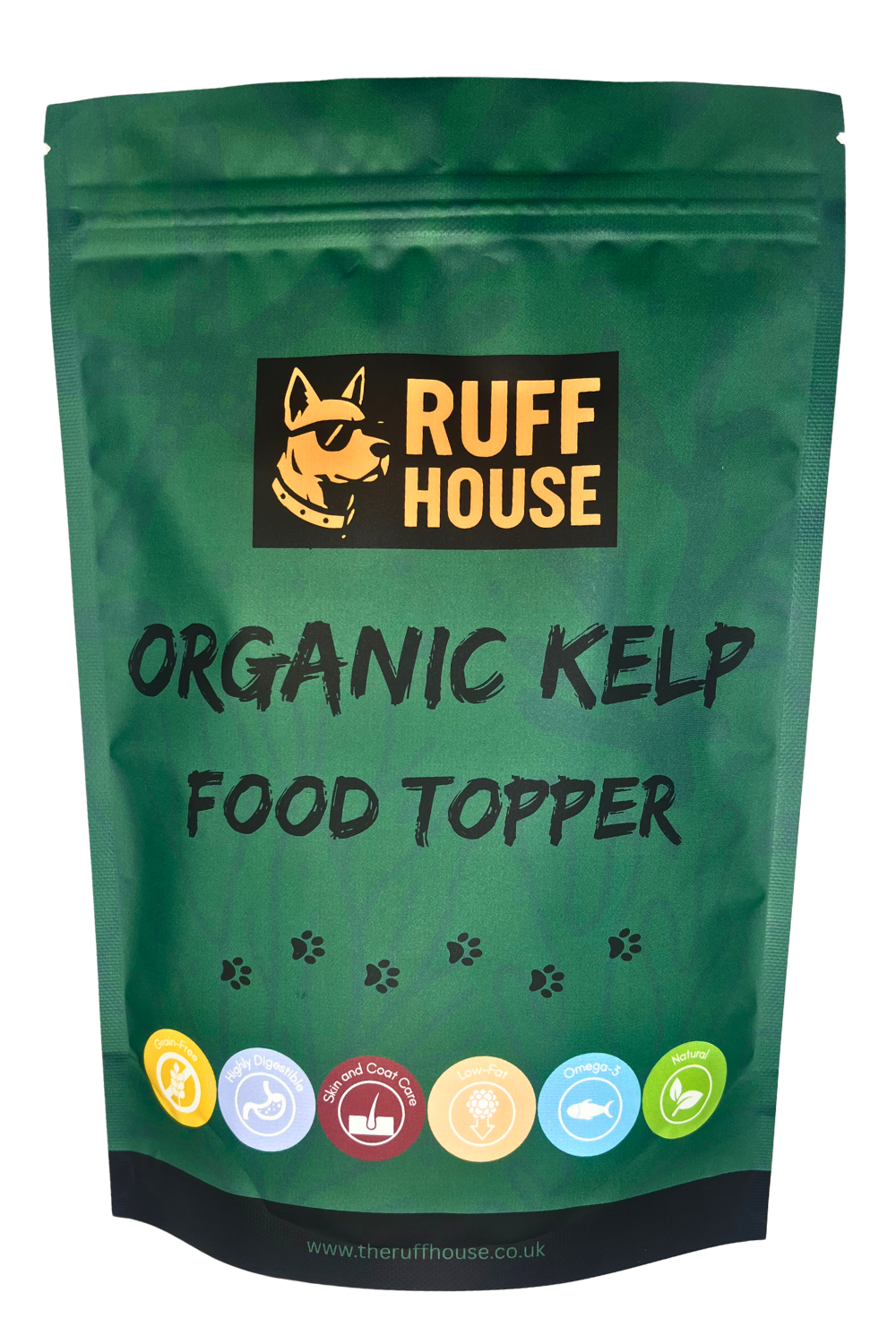 Ruffhouse Organic Kelp Dog Food Topper – Mineral‑Rich Skin, Coat & Dental Support – 100% Pure Seaweed (200g)