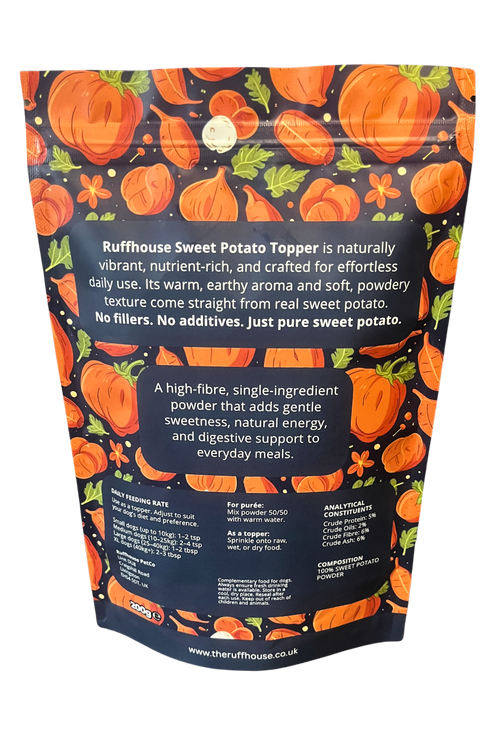 Ruffhouse Sweet Potato Food Topper - 100% Sweet Potato Powder 200g